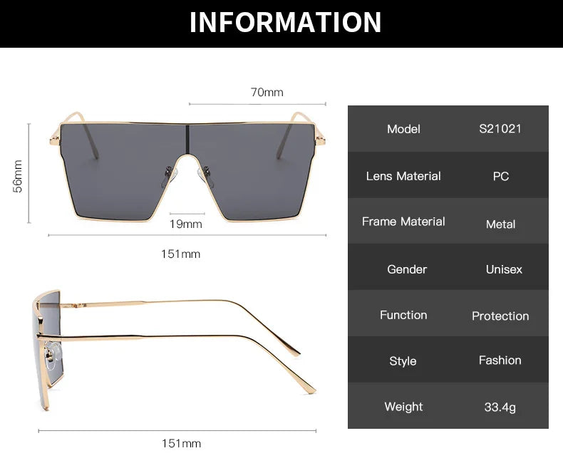 Gia Black Oversized Shades